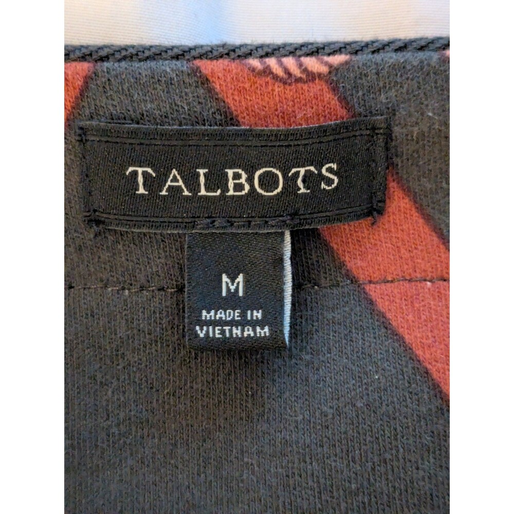 Talbots Dress Women's M Olive Equestrian Bit & Bridle Long Sleeve Western Status - Picture 4 of 15